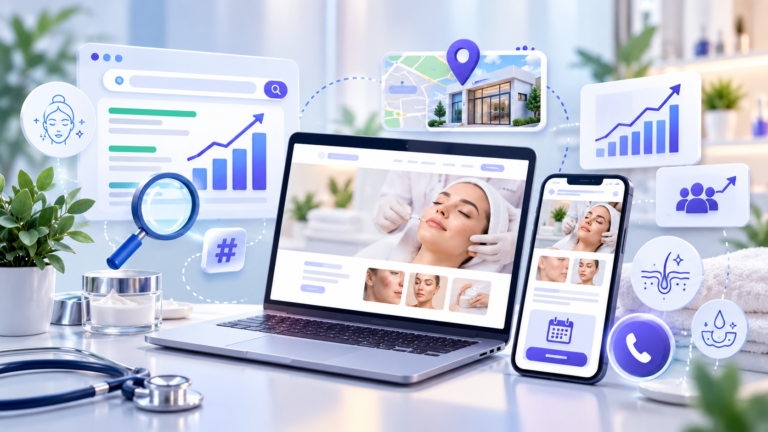 Dermatologist SEO Services strategy for improving clinic website visibility and patient bookings